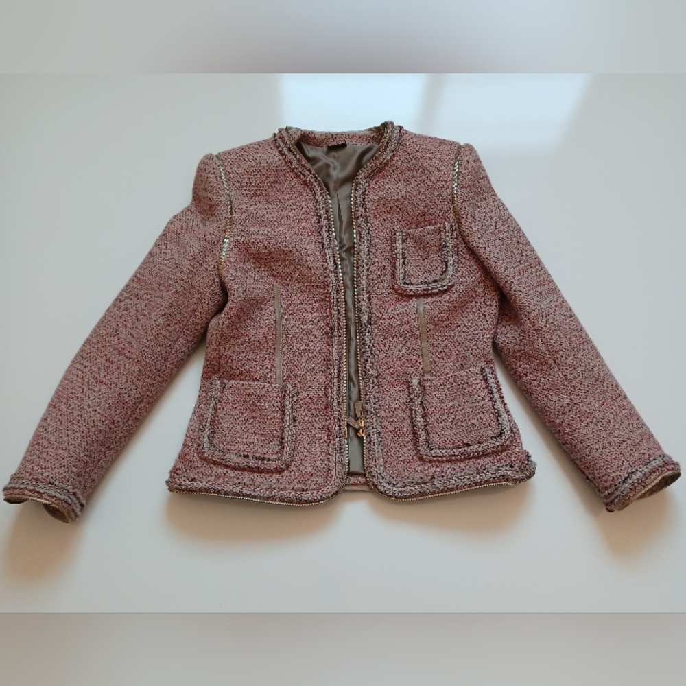 Vintage Pale Pink Alexander McQueen tweed‎ skirt suit size 44